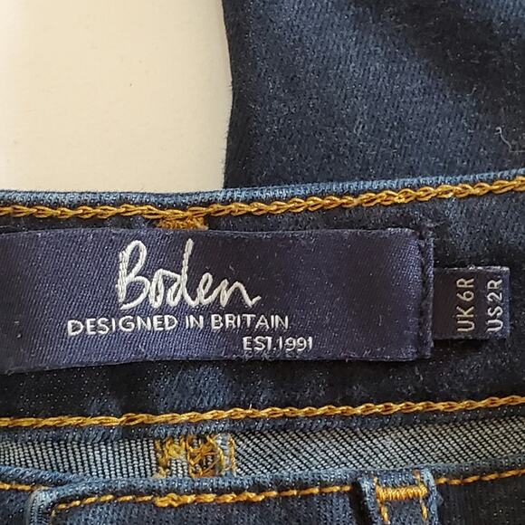 Boden Mayfair Modern Skinny Mid Rise Dark Wash Jeans2R - Picture 4 of 6